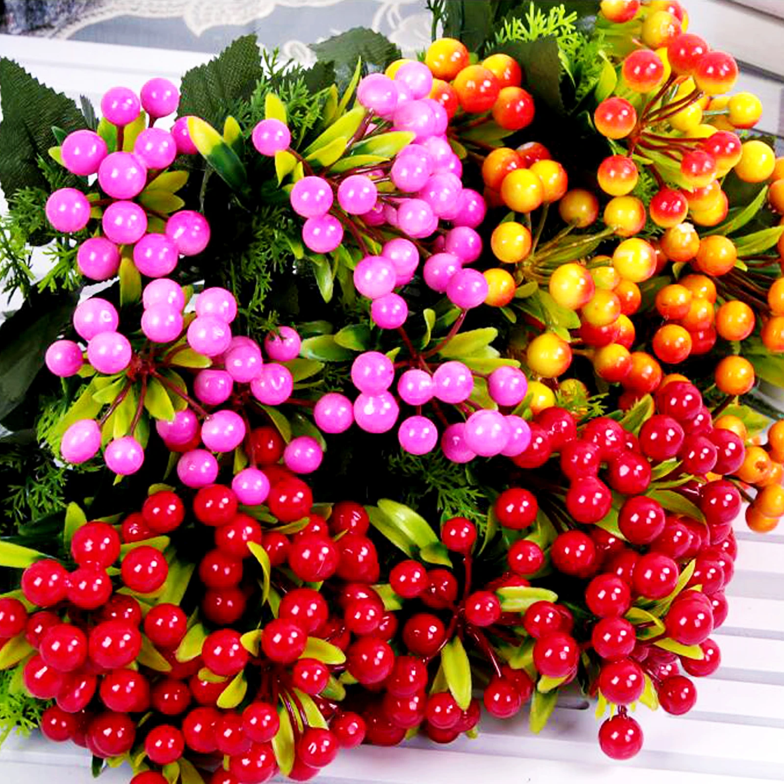 Fall Arrangement With Fruits And Flowers