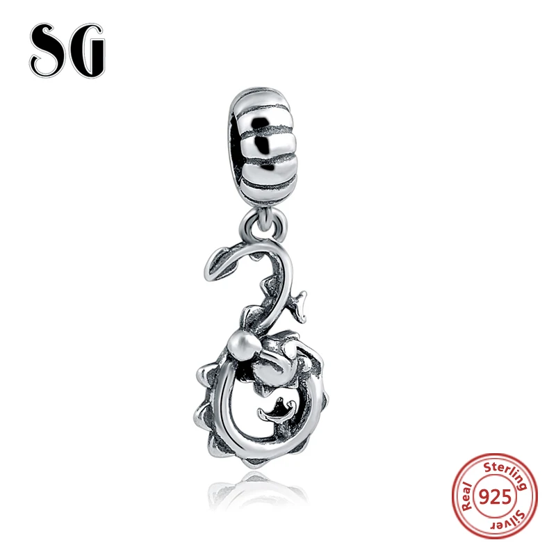 

SG antique charms dragon beads silver 925 fit authentic European pendant bracelets beads diy jewelry making for women gifts