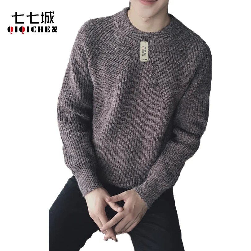 Japanese Style Round Neck Collar Long Sleeve font b Sweater b font font b Men b
