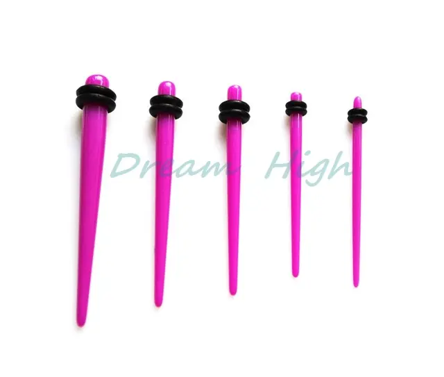 Us 18 03 5 Off Free Shipping Purple Colour Taper Stretcher Plug Earring Stretching Expander Expanding Kit Small Size Female In Stud Earrings From
