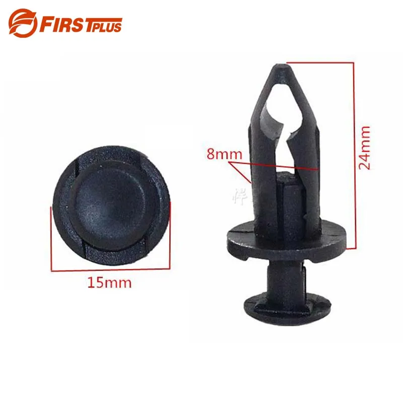 100 x 8mm Nylon Car Bumper Retainer Fender Flare Mud Flaps Guard