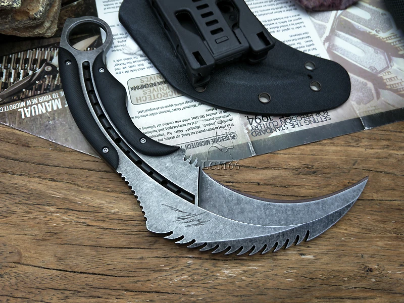 LCM66 karambit Mirror light scorpion claw knife outdoor camping jungle survival battle Fixed blade hunting knives self defense LCM66 karambit Mirror light scorpion claw knife outdoor camping jungle survival battle Fixed blade hunting knives self defense