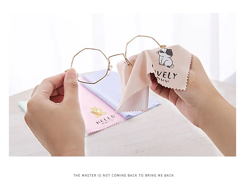 4 pcsAnimal Pattern Cleaner Clean Glasses Lens Cloth Wipes For Sunglasses Microfiber Eyeglass Cleaning Cloth For Camera Computer  Cleaner1 (7)