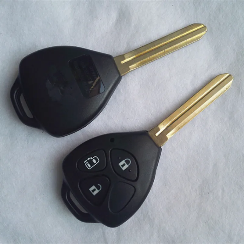 Замена оболочки для Toyota Camry Remote пульт дистанционного ключа оболочки 3 кнопки полоса открыть дверь кнопка лезвие toy43
