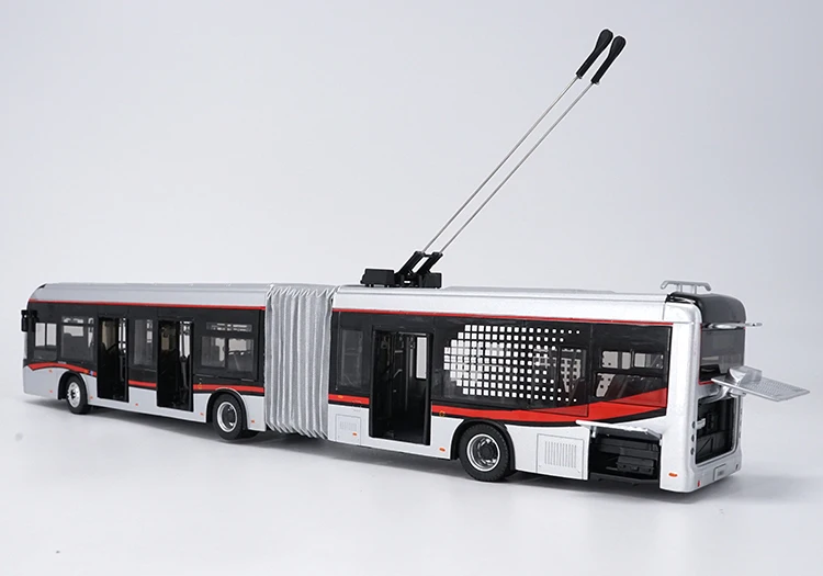 1:42 литье под давлением модель для Yutong Dual-source бездорожье троллейбус BRT ZK5180A сплав игрушка миниатюрная коллекция подарки ZK6120R41