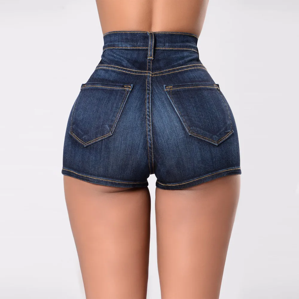 2019 Summer Women High Waist Denim Shorts Personality Sexy Short Jeans