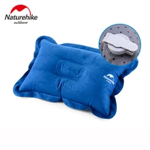 Naturehike Портативный замшевые надувная воздушная подушка для защиты подголовник автомобиля полета уличная дорожная подушка мягкая подушка NH15A001-L