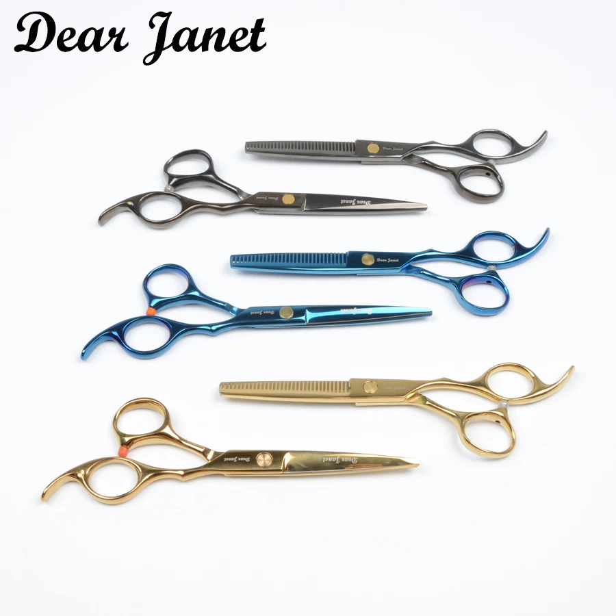 

Professional Hair Cutting Thinning Scissors Kit Shears Barber Hairdressing Set 6.0 inch high quality steel scissors H1