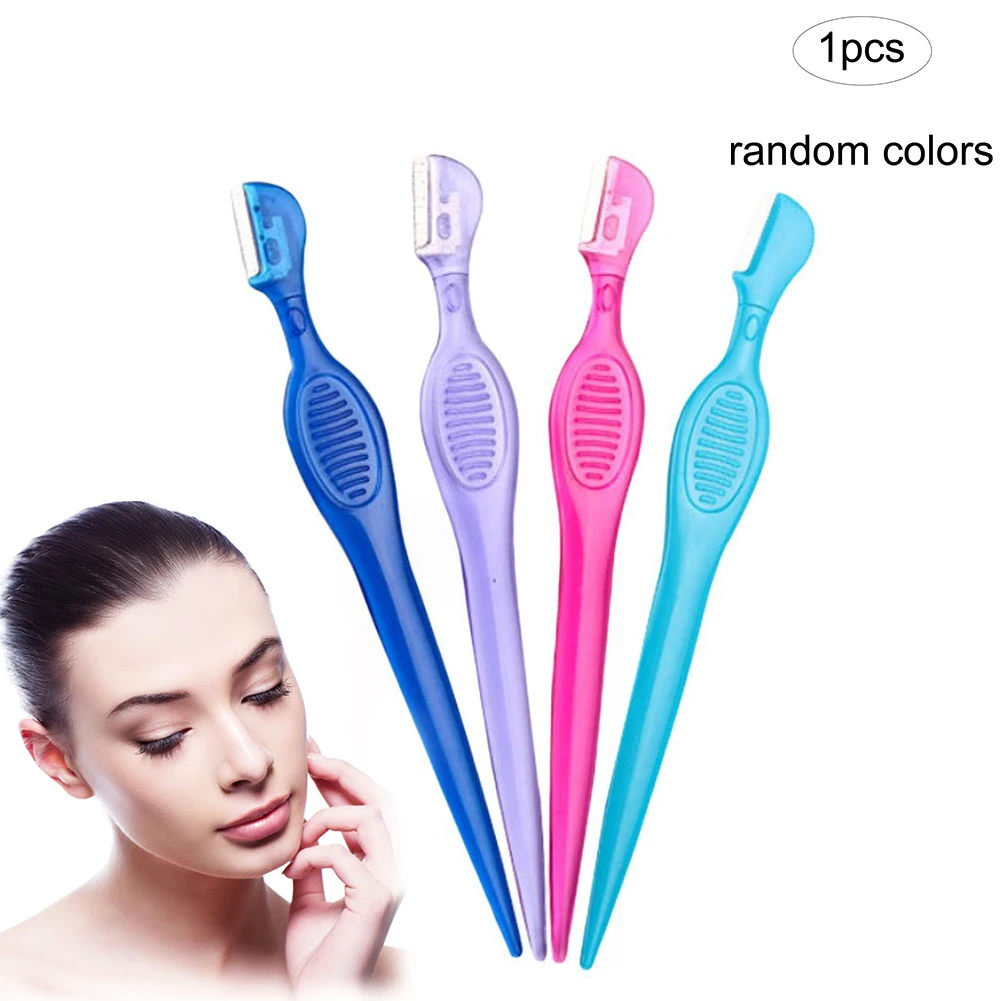 

1Pc Eyebrow Razor Shaper Trimmer Shaver Facial Hair Remover Eyebrow Razor With Precision Cover Multipurpose Beauty Tool(Random)