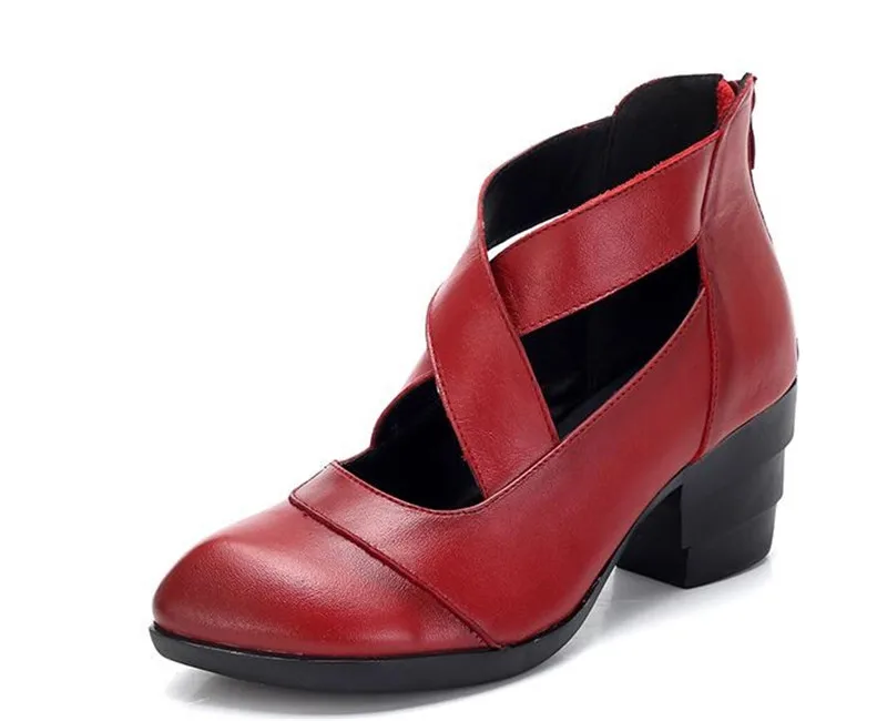 Cuculus/обувь из натуральной кожи; женская обувь на высоком каблуке; Новинка года; Осенняя обувь; модная женская обувь; ботильоны на высоком каблуке; 1754