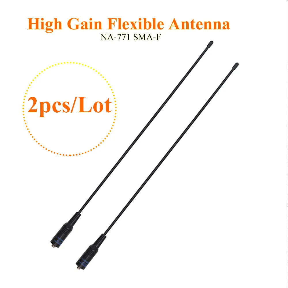 

2Pcs/Lot For Nagoya NA-771 SMA-F SMA Female Dual Band VHF/UHF 144/430MHz Antenna For Baofeng UV-5R UV-B5 UV-B6 BF-888S