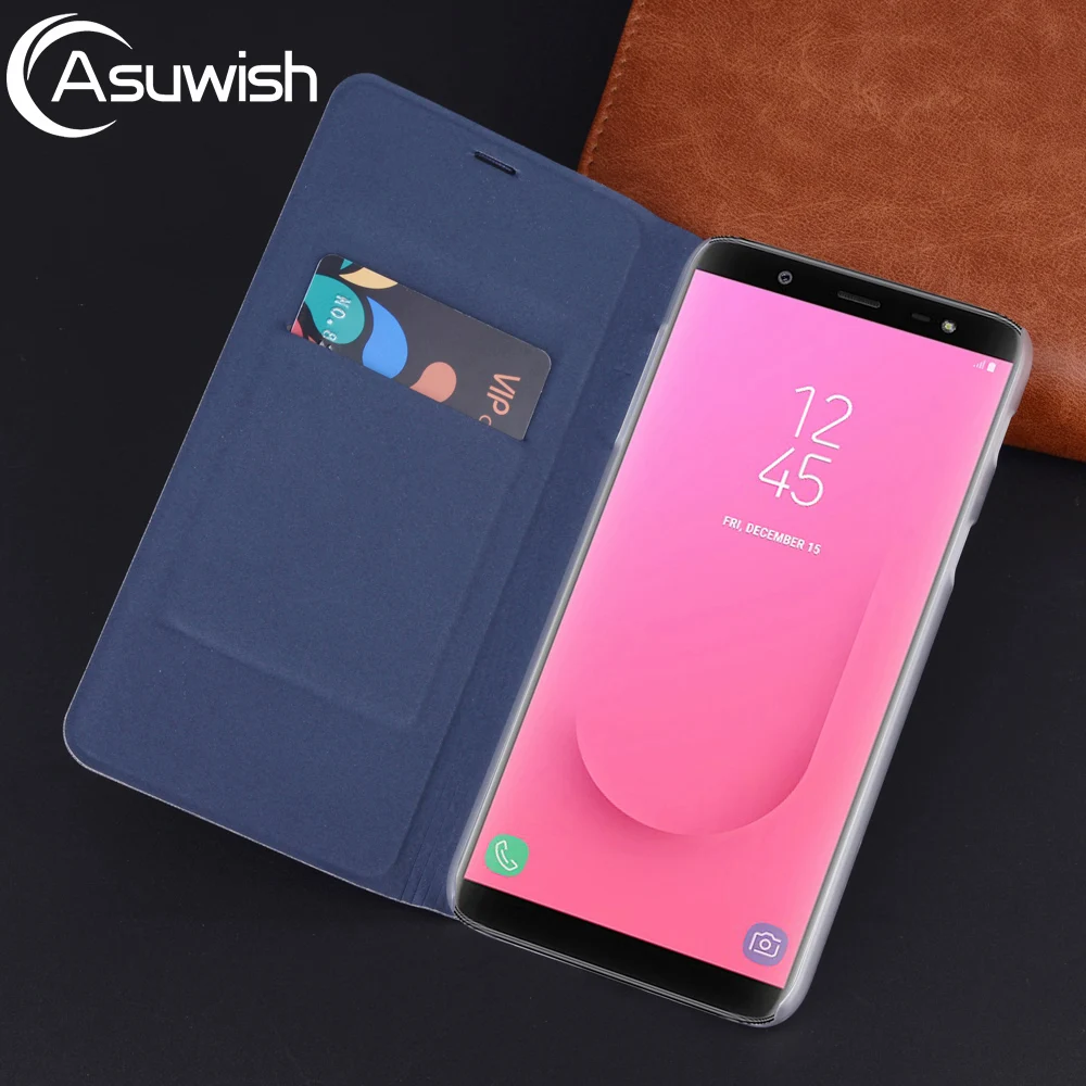 Чехол раскладушка кожаный бумажник чехол для телефона samsung Galaxy J8 2018 J 8 J82018 SM J810 J810F