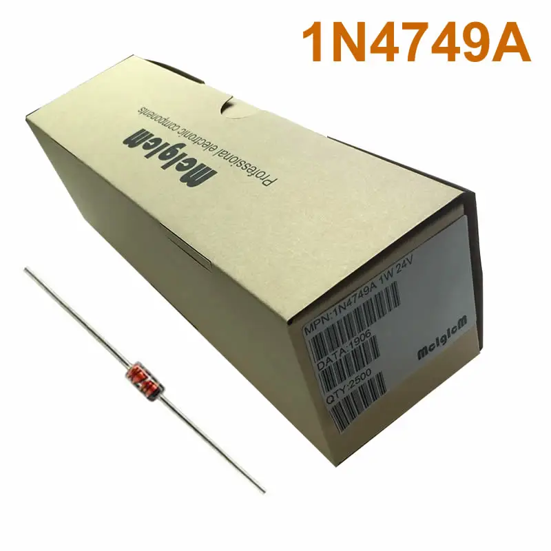 

MCIGICM 2500 pcs Zener Diode 24V 1W Through Hole DO-41 1N4749 1N4749A