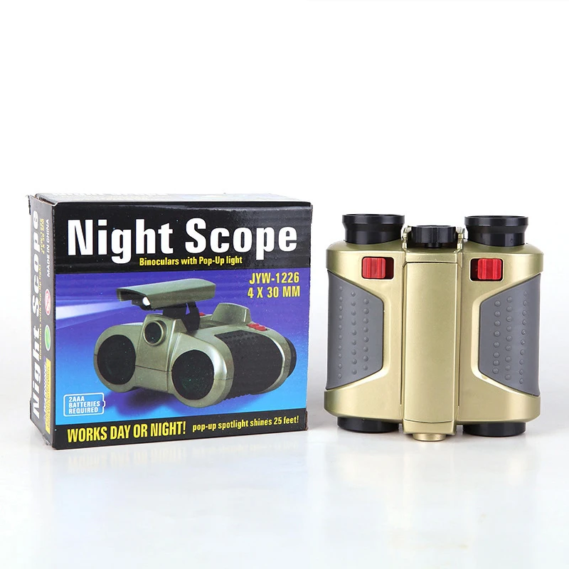 Бинокль ночного видения 4X30, очки для походов, кемпинга, бинокулярный телескоп, подарок для детей
