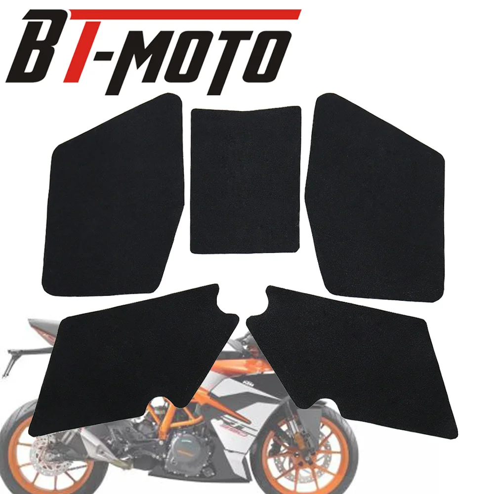

For KTM RC 200 RC390 Motorcycle Tank Traction Pad Side Gas Knee Grip Protector Anti slip sticker high quality leather