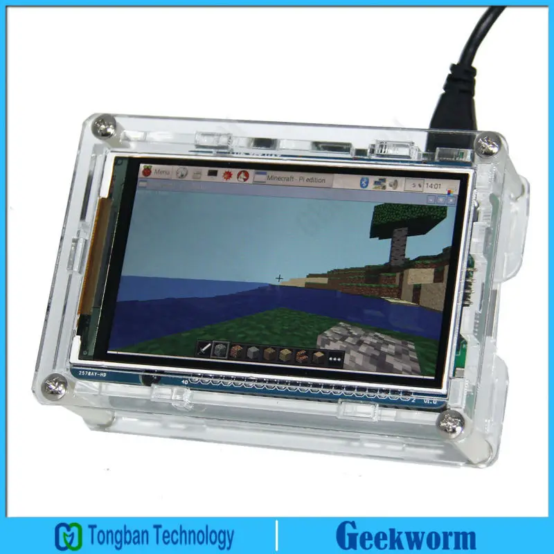 Высокоскоростной дисплей RPI 3 5 дюйма TFT LCD (800*480) + акриловый чехол для Raspberry Pi Model B|lcd