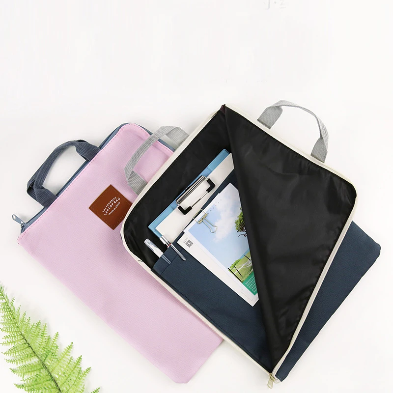 Cute A4 Canvas Tote File Folder Business Document Bag Filing