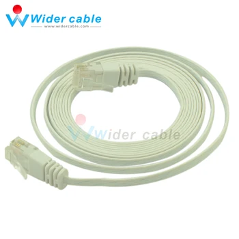 

2m White Color 32AWG Slim Patch Ethernet Network Cord Flat CAT6 Computer Cable 1.1mm thickness