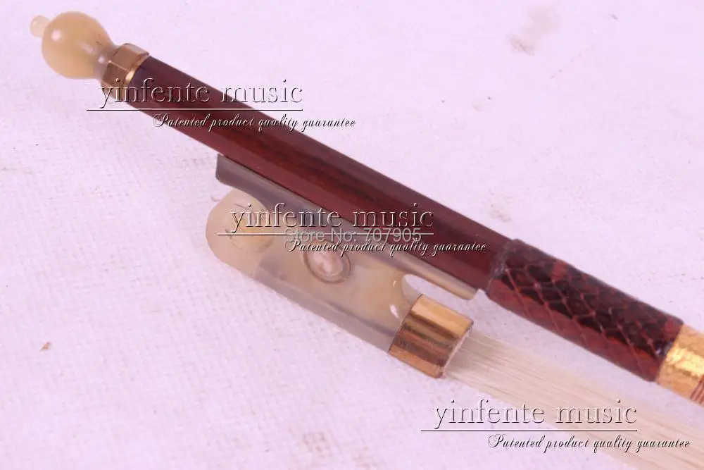 

red OX horn f rog 1 pcs Brazilwood Violin Bow 4/4 Straight Pretty inlay Color #R 29#