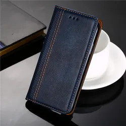 Premium Flip Cover - Luxury Design Phone Case for Mi 8 Lite (Dark blue)