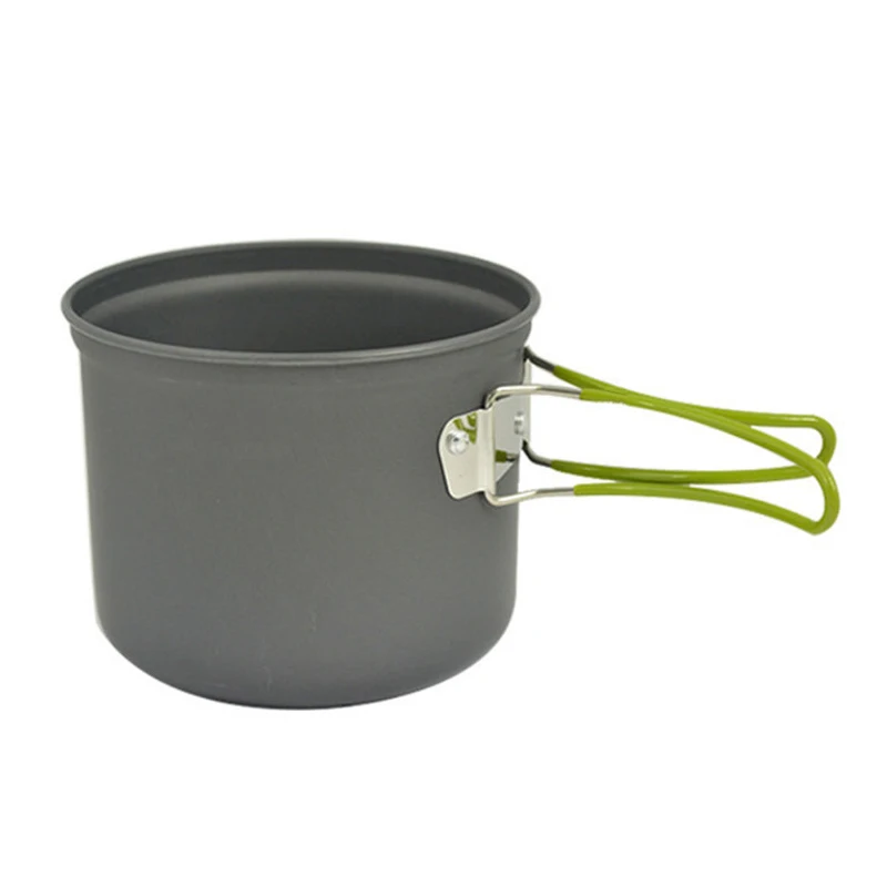 Acampar al aire libre vajilla para Trekking Backpacking cocina Picnic al aire libre Cookware Bowl Pot Pan Set turísticos cocina EG11