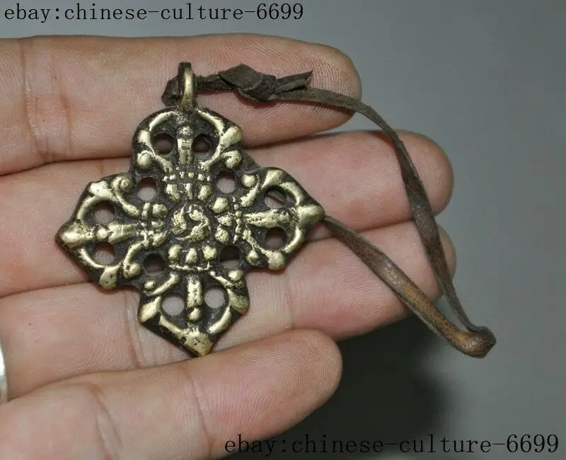 Тибетский буддизм Бронзовая Дордже Phurpa Pestle Vajra Talismans FaQi|Статуи и скульптуры| |