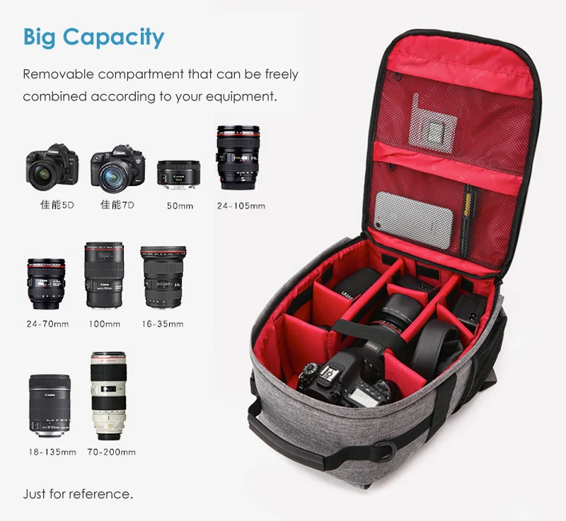 chuva mochila câmera macio acolchoado vídeo ombros tripé caso para digital slr