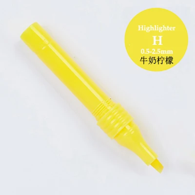 Комбинация Милая двойная головка флуоресцентная ручка маркеры цветные маркеры школьные принадлежности кавайи креативные корейские канцелярские принадлежности - Цвет: milky lemon