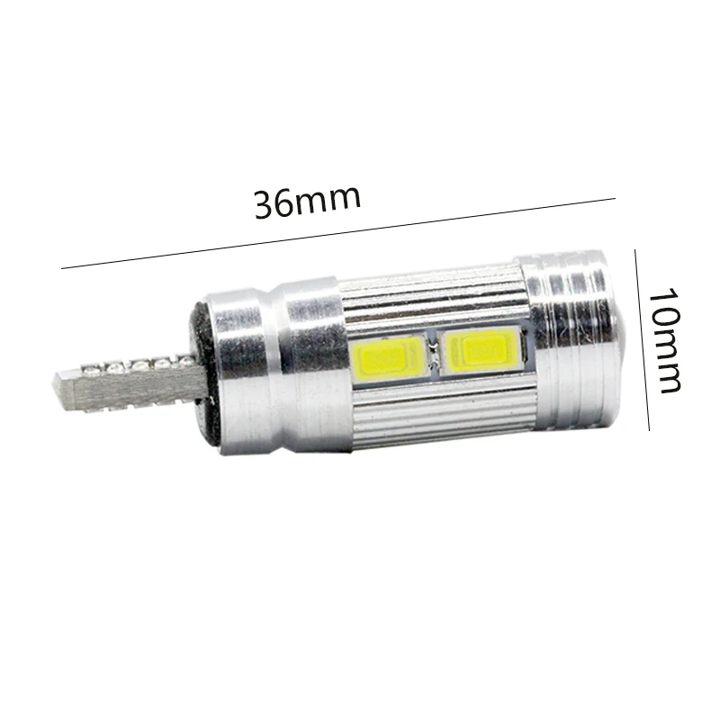 SUNKIA 2 шт./лот W5W T10 без ошибок внутренний Белый светодиодный CANBUS 10-SMD 5630 с объективом проектор Алюминиевый Чехол лампы