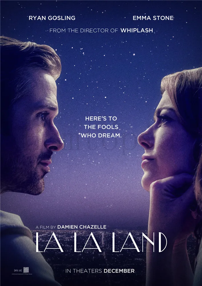 LA LAND кинопостеры с белым покрытием, бумажные принты, настенные наклейки, украшение для дома, искусство для дома, бренд - Цвет: Светло-серый