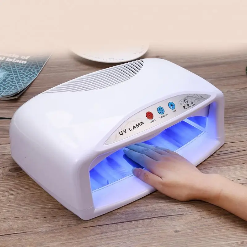 54W UV Lamp Nail Dryer For 2 Hands With Fan & Timer Electric Manicure