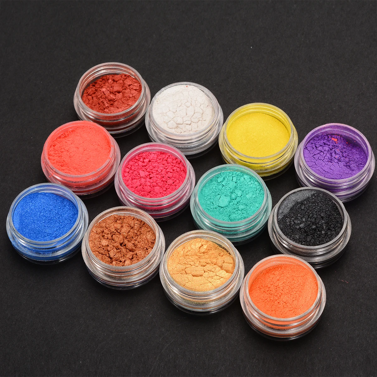 12pcs Colors Soap Dye Shimmer Natural Mineral Mica Powder Pigments for Jewelry Making Cutting Dies Paper Decor DIY Crafts