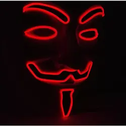 Светодиодный маска украшение «сделай сам» DJ Зефир Хэллоуин v for vendetta» клоун страшная маска для Хэллоуина Косплэй Опора вечерние барные