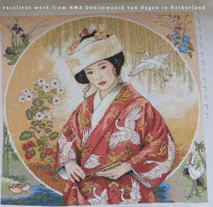Высокое качество красивый прекрасный Счетный набор вышивки крестом японская девица девушка женщина леди dim 35109