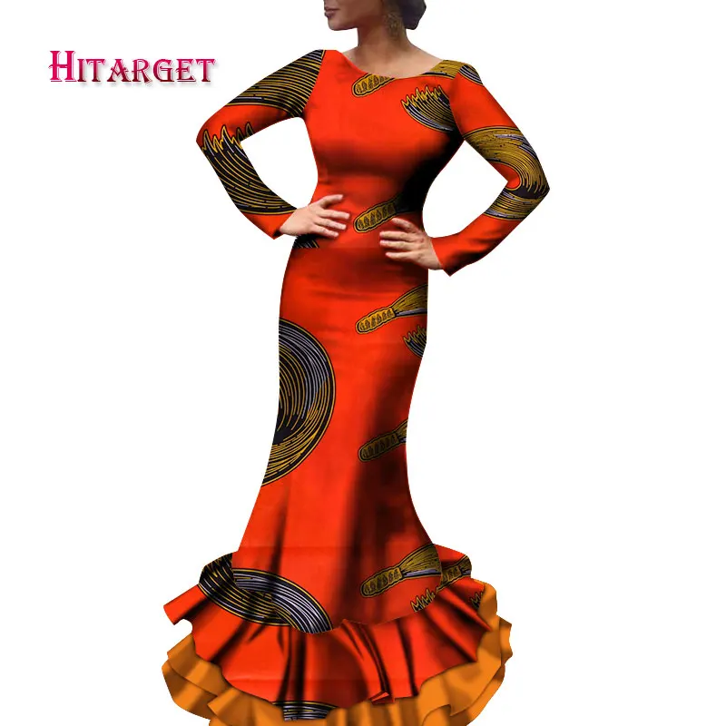 

2018 Autumn dashiki african dresses for women african cotton print clothing Fishtail skirt for women Customizable plus WY555