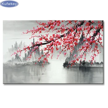 

5d DIY Diamond Embroidery Plum blossom flower Diamond Painting Cross Stitch Round Mosaic Decoration