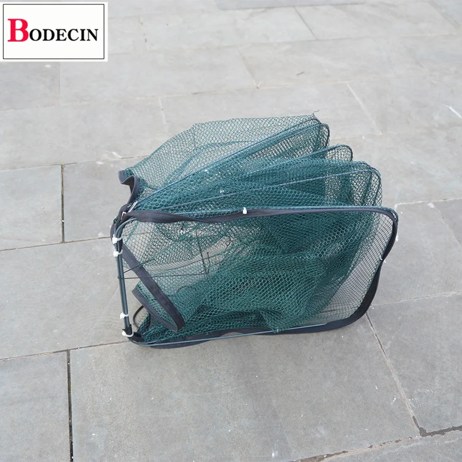6 Holes Fishing Net Folded Network Automatic Shrimp Fish Trap Minnow Crab Baits Mesh Nylone Casting Crayfish Catcher Nets Cast (9)