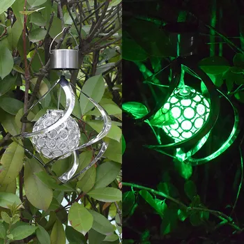 

Solar Wind Chime LED Color Changing Hanging Light Waterproof Spiral Spinner Lamp for Garden Yard TSH Shop