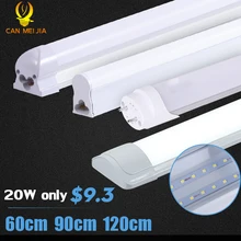 120 см светодиодный ламповый светильник 220 В лампа T8 T5 трубка 1200 мм 600 мм 3 фута 4 фута лампада Led настенный светильник ампула холодный теплый белый для дома