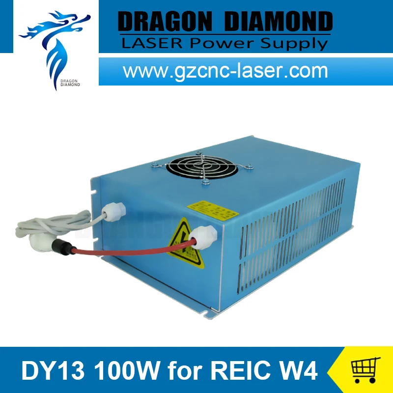 DY13 Reci co2 laser engraving cutter machine laser power supply 100W  for reci W2 co2 laser tube
