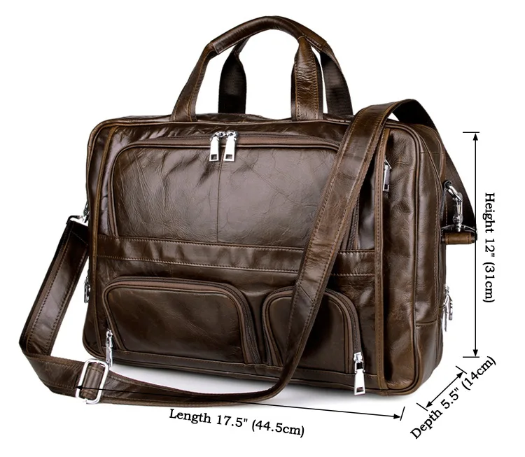 High End натуральная кожа Бизнес Портфели Для мужчин сумка Повседневное Мода для ноутбука Мягкая кожа сумка большая сумка