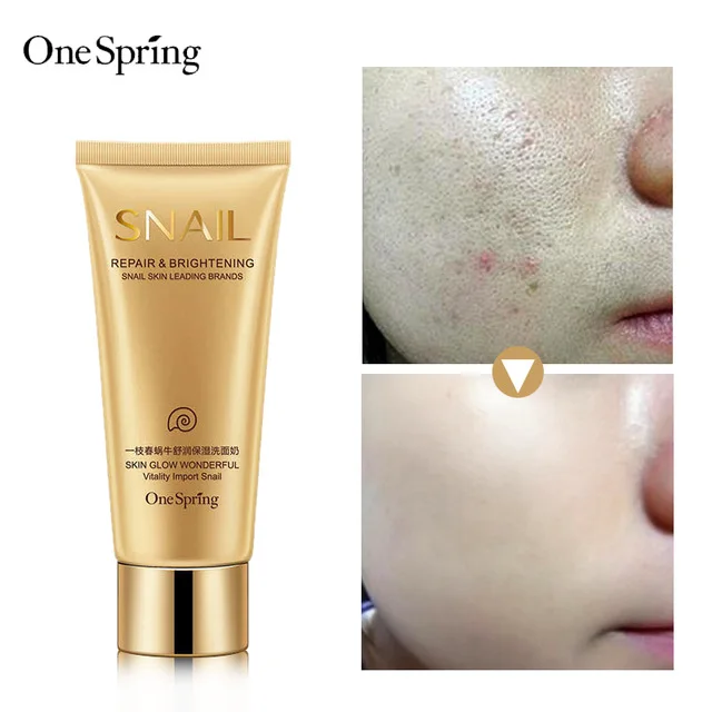 

2018 onespring Snail essence natural ingredients face deep cleansing mild moisturizing hydrating pore cleanser product skin care