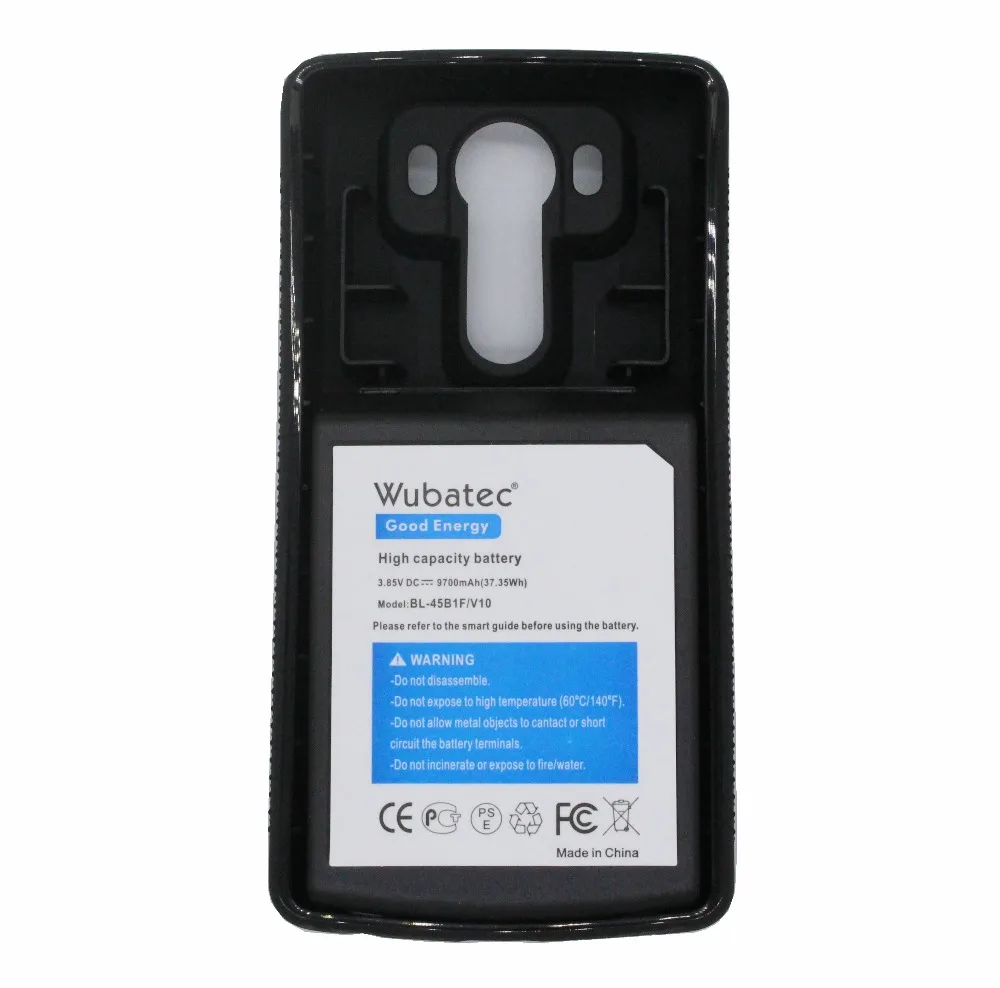 Wubatec 1x9700 mAh BL-45B1F Расширенный Батарея с ТПУ чехол для LG V10 BAK-110 F600 H901 VS990 H960A H968 LS992 H961N H900