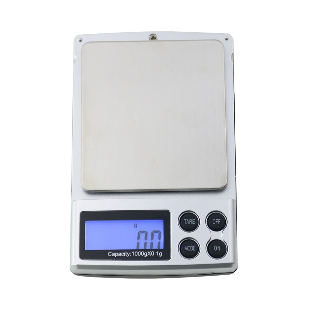 

Pocket Jewelry Food Scale Weighing Kitchen Tools 1kg / 0.1g LCD Monitor Electronic Digital Food Scale
