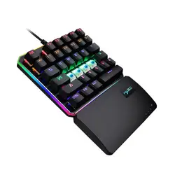 Одноручная клавиатура левая ручная клавиатура 35-ключ RGB несколько режимов подсветки подходит для профессионалов игроков