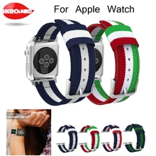 Горячие ремешок для Apple Watch Series 3 группы изящных тканые нейлон Регулируемый замена ремень для iWatch 38 мм 42 мм series2 1 браслет