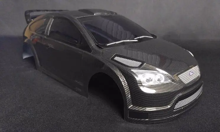 

1/10 RC ONROAD TOURING Car PC Carbon Fibre style Body Shell DRIFT 190mm FFord Foucs RS WRC Tamiya HPI KYOSHO HSP REDCAT
