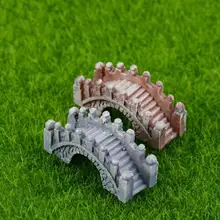 Маленький каменный мост фигурки миниатюрный волшебный сад, кукольный дом микро украшения для ландшафта изделия из смолы