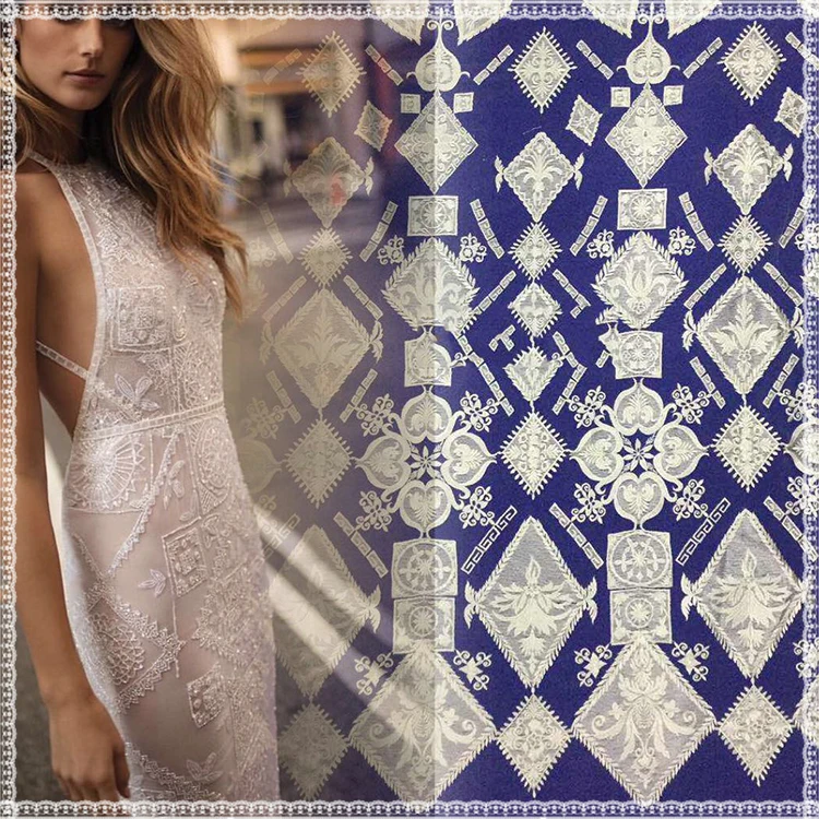 Bridal-lace-fabrics-wholesale-royal-blue-white