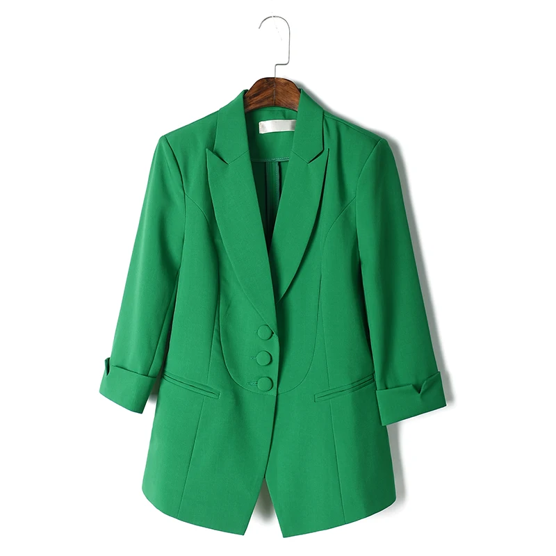 Элегантные женские куртки летняя Модная белая черная однотонная OL женская